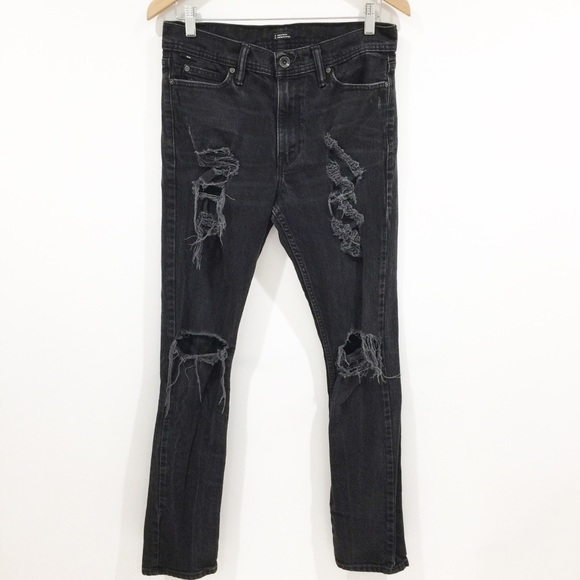 gray ripped skinny jeans mens